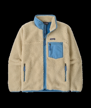 Patagonia Mens Classic Retro-X Jacket - Dark Natural w/Shore Blue